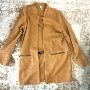 Flawless, large, camel sweater coat